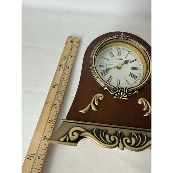 Vintage SETH THOMAS Heirloom Mantel Clock Dark Wood Classic Collectible - Picture 8 of 11
